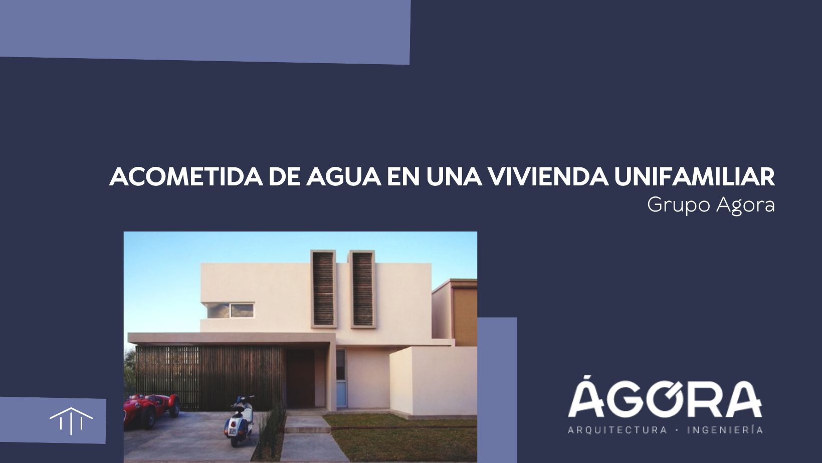 Acometida de agua en una vivienda unifamiliar